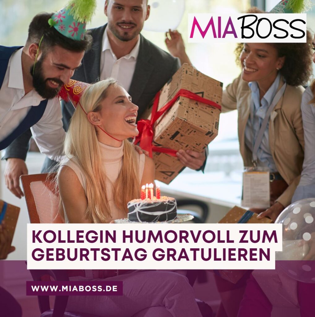 Kollegin humorvoll zum Geburtstag gratulieren